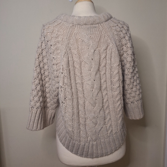 Banana Republic classic fisherman Wool Alpaca Blend Sweater Size S - Picture 5 of 10